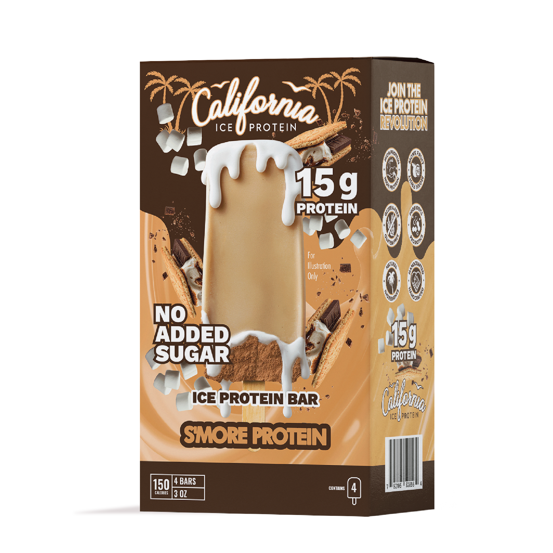 S'more Protein (Four 3 oz Protein Ice Cream Bars) (Mix & Match)
