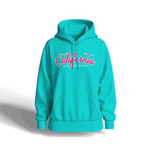 Turquoise Hoodie California Ice Protein