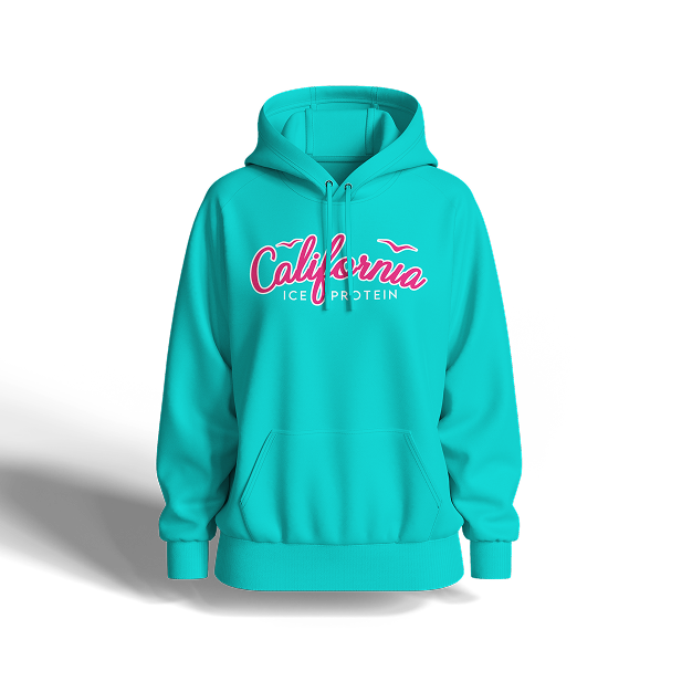 Turquoise Hoodie California Ice Protein