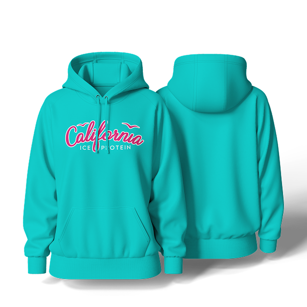Turquoise Hoodie California Ice Protein